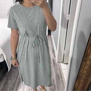 SHEIN GRAY DRESS WITH WAIST STRING